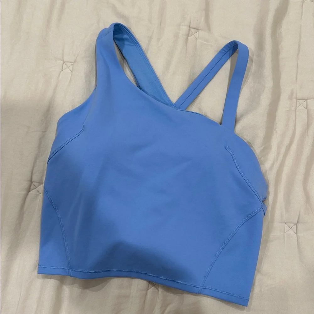 Lululemon Everlux Asymetrical Crop Tennis Tank in Sinatra Blue (10) - Picture 5 of 10
